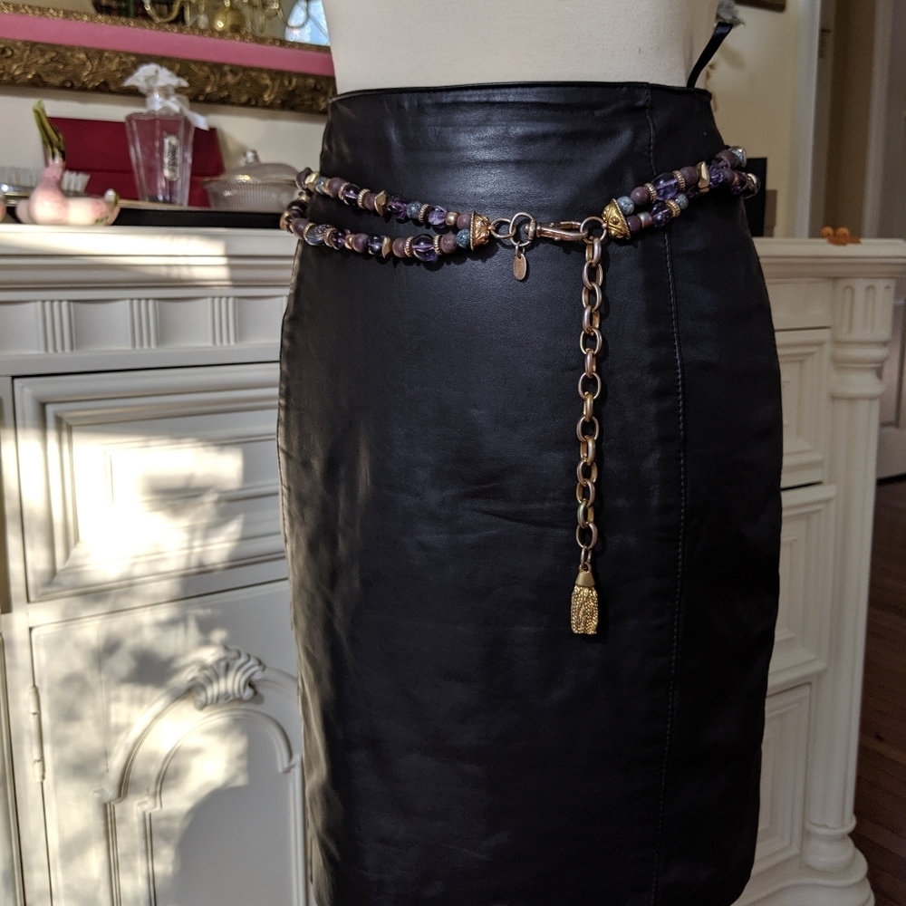 Vintage Beads Belt With Tassel - image 1